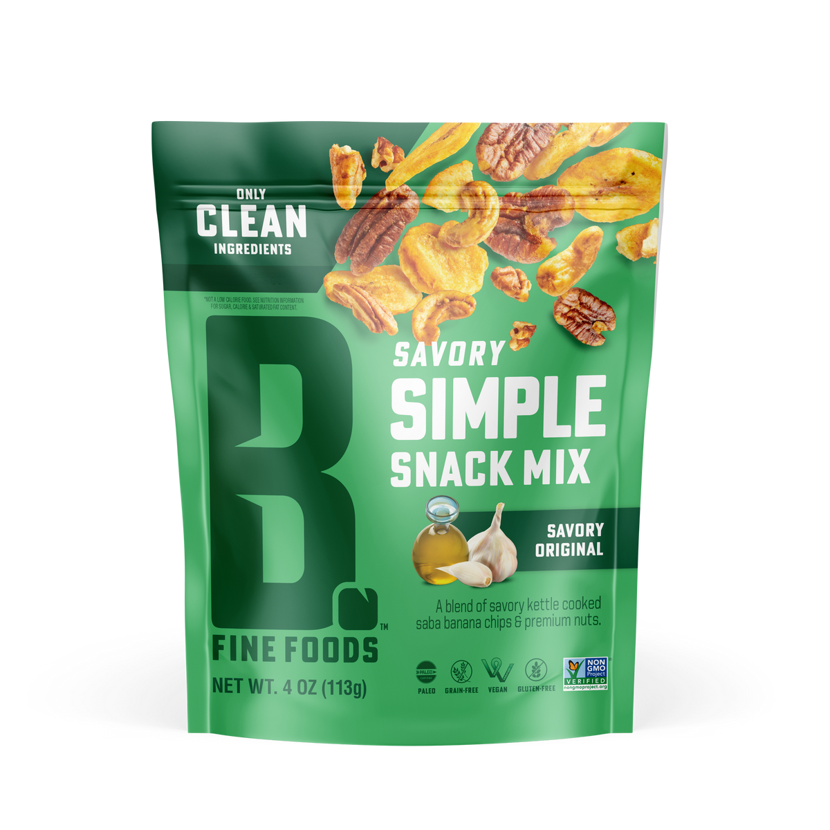 Front of Savory Original Simple Snack Mix Bag