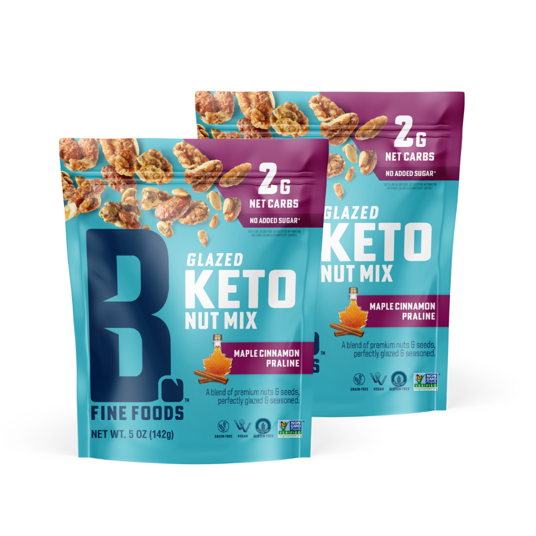 2 bags of Maple Cinnamon Praline Keto Nut mIx