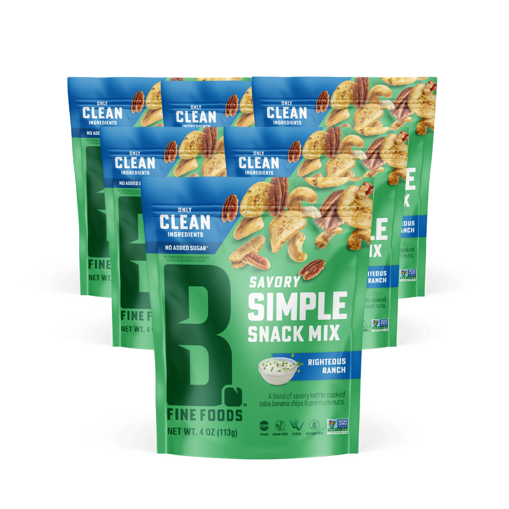 6 bags of Righteous Ranch Simple Snack Mix