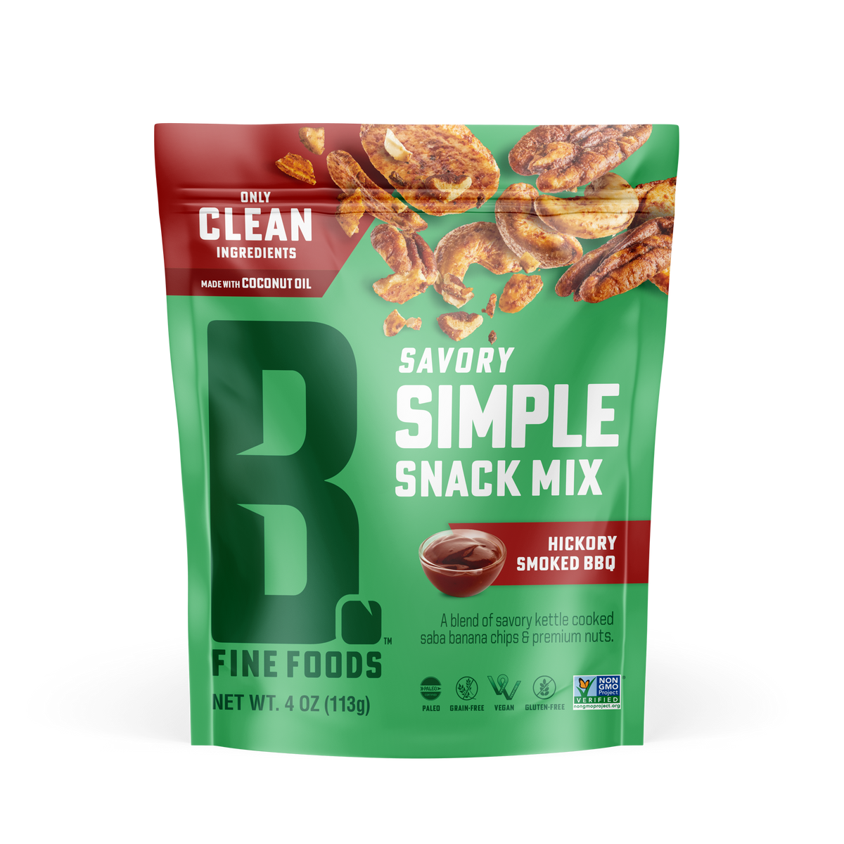 Front of Hickory Smoked BBQ Saba Chips Bag