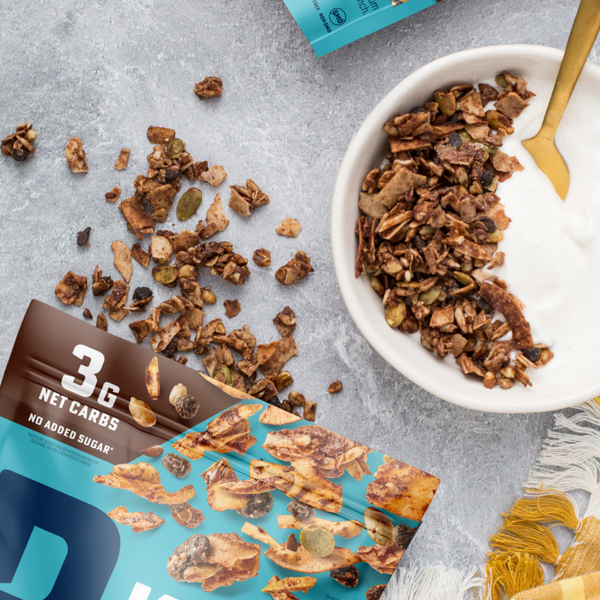 Double Chocolate 9oz Keto Granola 2-Pack - B. Fine Foods Double Chocolate 9oz Keto Granola 2-Pack - B. Fine Foods